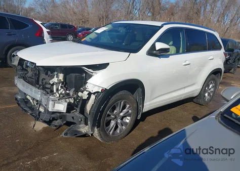 2015 Toyota Highlander Xle V6 from USA, damaged, VIN 5TDJKRFH5FS178685
